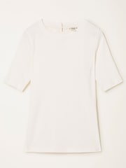 FatFace Callie Ivory Pointelle Top - Image 5 of 5