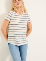 FatFace Natalie Ivory Stripe T Shirt - Image 3 of 6