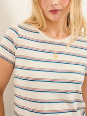FatFace Natalie Ivory Stripe T Shirt - Image 4 of 6