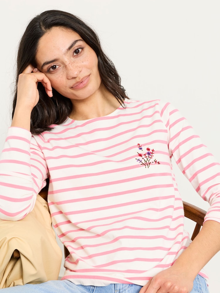 Rosa - FatFace langermet topp med rund hals - Bilde 1 av 6