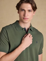 Joules Woody Khaki Green Cotton Pique Polo Shirt - Image 4 of 8