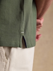 Joules Woody Khaki Green Cotton Pique Polo Shirt - Image 7 of 8