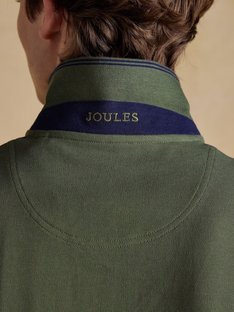 Joules Woody Khaki Green Cotton Pique Polo Shirt - Image 8 of 8 Joules Woody Khaki Green Cotton Pique Polo Shirt - Image 8 of 8