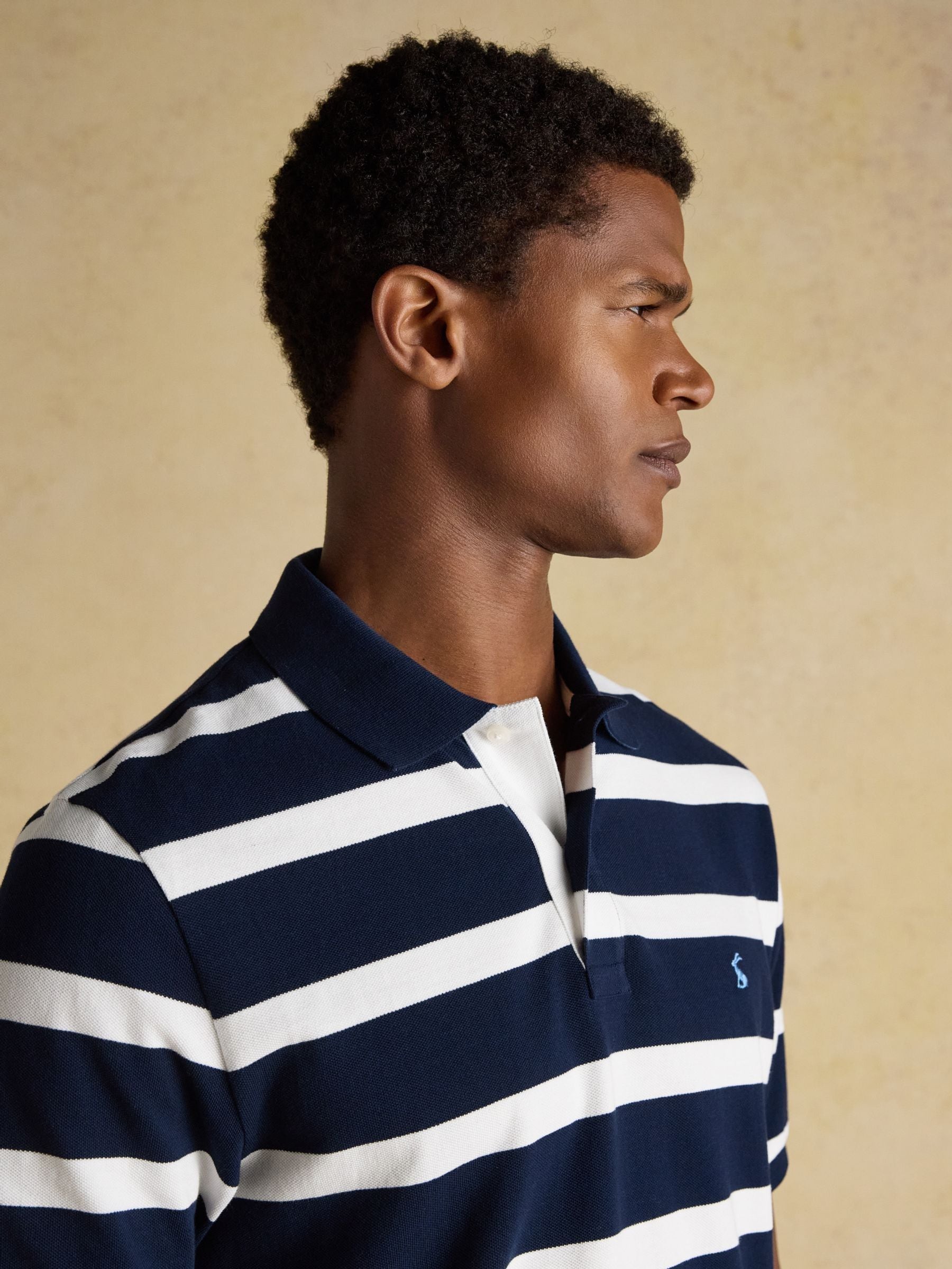 Comprar Azul marinho & com listras brancas - Camisa polo de