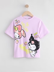Purple Kuromi Sequin License Graphic T-Shirt (3-16yrs) - Image 5 of 8