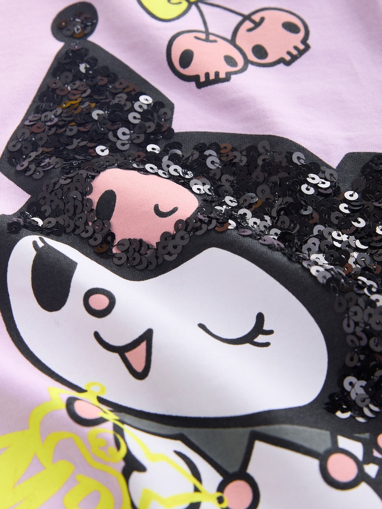 Purple Kuromi Sequin License Graphic T-Shirt (3-16yrs) - Image 8 of 8