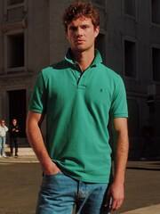 Joules Woody Bright Green Cotton Pique Short Sleeve Polo Shirt - Image 1 of 11