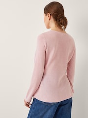 Monsoon Pink Paula Peplum Bow Jumper - Image 2 of 5