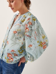 Monsoon Blue Jesse Floral Print Blouse - Image 3 of 5