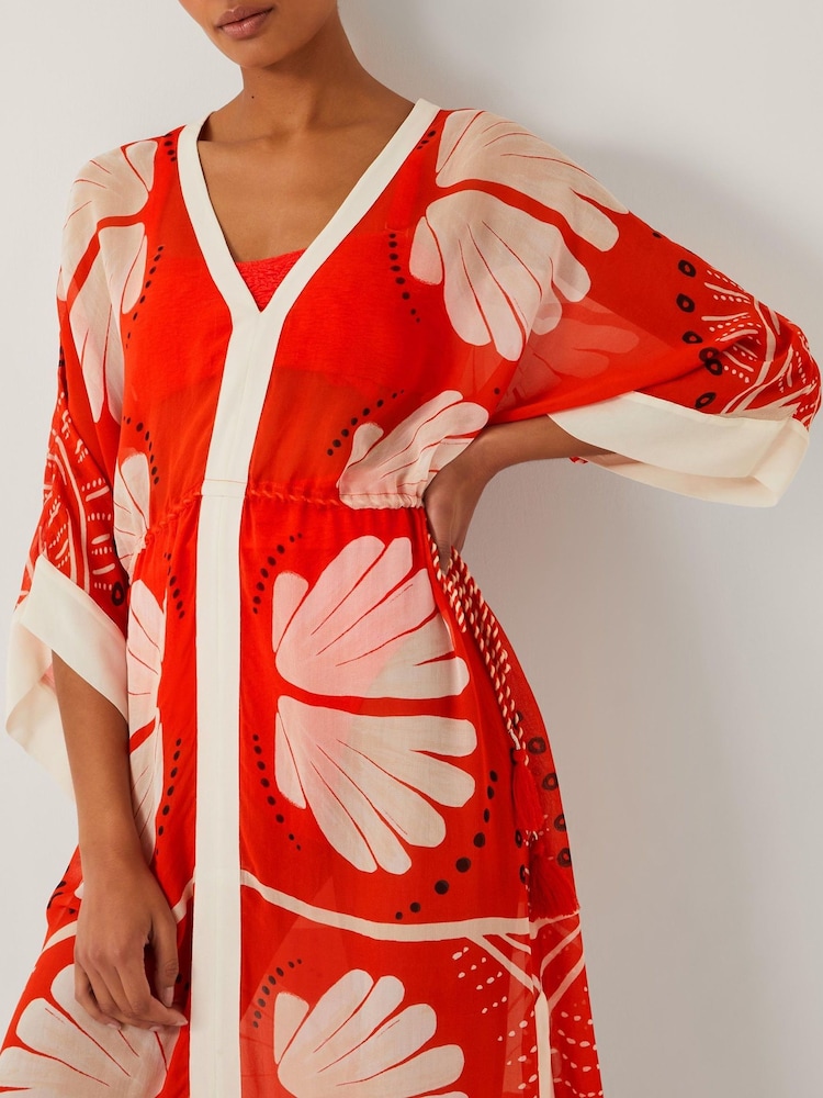 Monsoon Nara Leaf Print Kaftan - Imagem 2 de 4