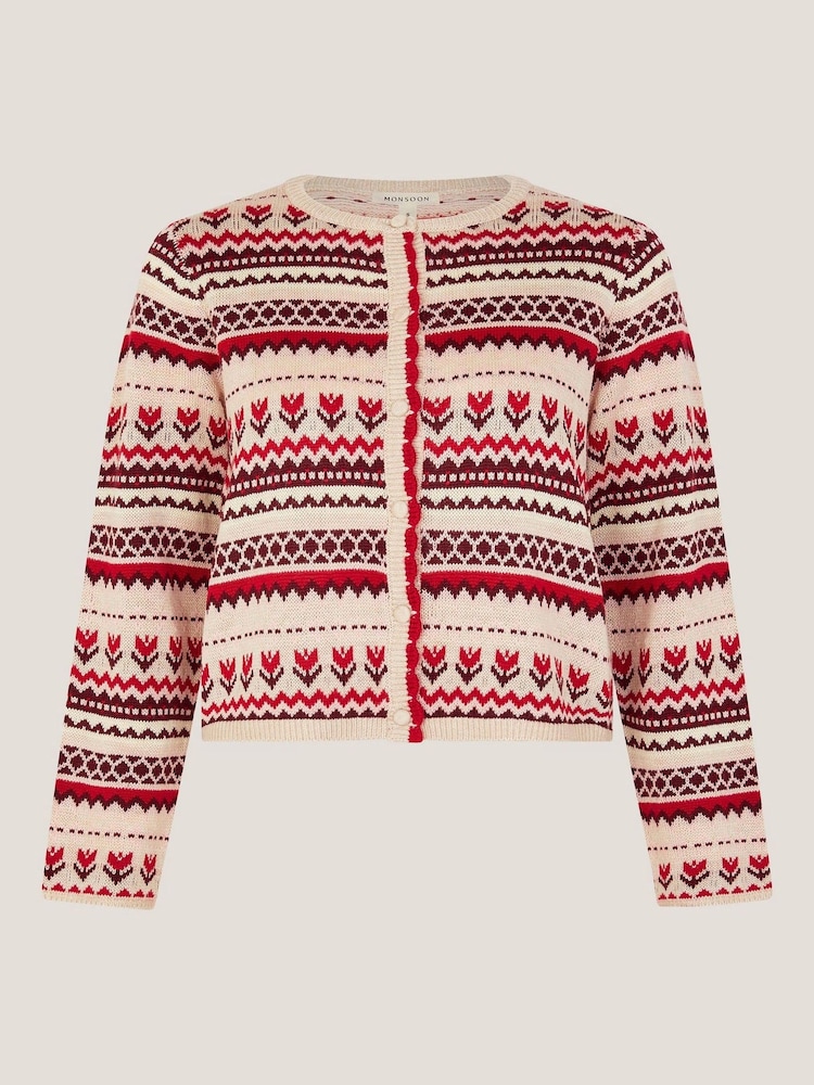 Monsoon Juno Floral Fair Print Isle Cardigan - Imagem 5 de 5