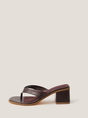 Monsoon Red Tilly Toe Thong Mules - Image 1 of 3