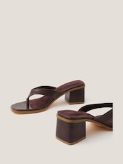 Monsoon Red Tilly Toe Thong Mules - Image 2 of 3