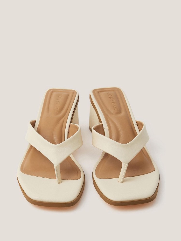 Monsoon Natural Tilly Toe Thong Mules - Image 2 of 3 Monsoon Natural Tilly Toe Thong Mules - Image 2 of 3