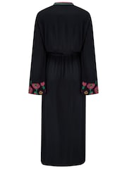 Kimono Maxi tissé Effet froissé Pour Moi brodé - Image 5 de 5