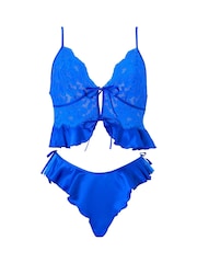 Ann Summers Blue Intense Desire Satin Cami Set - Image 6 of 6
