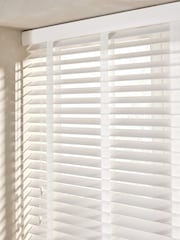 White Venetian Faux Wood Blind - Image 4 of 5