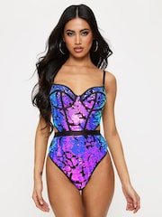 Ann Summers Purple Hold Me Tight Sequin Body - Image 1 of 7