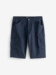 Navy Blue Rip-Stop Cargo Style Shorts - Image 1 of 1