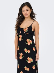 JDY Black Printed Midi Dress - Image 5 of 8