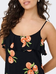 JDY Black Printed Midi Dress - Image 6 of 8