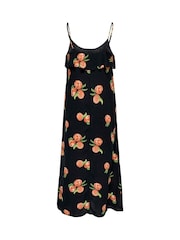 JDY Black Printed Midi Dress - Image 8 of 8