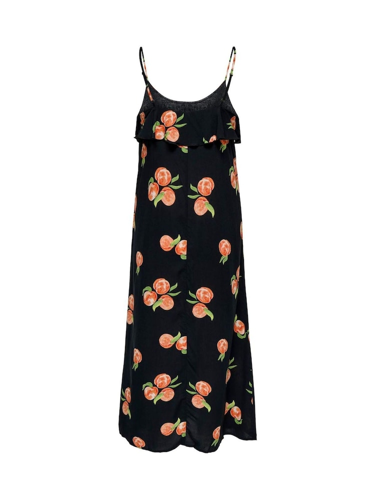 JDY Black Printed Midi Dress - Image 8 of 8