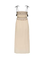 JDY Cream Sleeveless Midi Smock Dress - Image 7 of 7