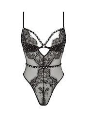 Ann Summers Black Astrid Diamante Crotchless Body - Image 4 of 4