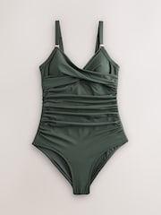 Blue Broderie/Khaki Green/Black - Figurformender Badeanzug, 3er-Pack - Bild 18 von 22