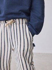 Baker by Ted Baker Navy Sweatshirt and Striped Trousers Set - Image 4 of 5
