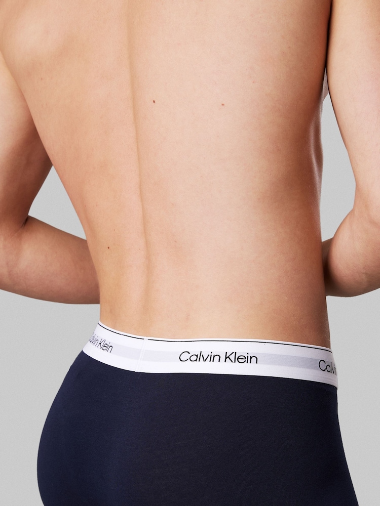 Calvin Klein Black Low Rise Icon Cotton Stretch Trunks 3 Pack - Image 5 of 5
