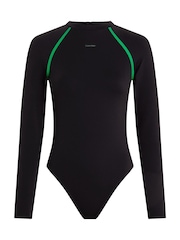 Calvin Klein Black Rash Guard Intense Power Move Swimsuit - Image 5 of 5