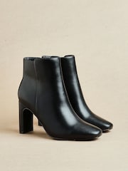 Linzi Black Dark Glance Block Heel Ankle Boots - Image 5 of 8