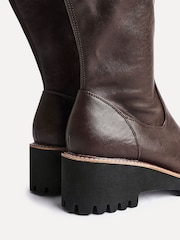 Linzi Light Brown Wide Fit Maintain Stretch High Leg Wedge Boots - Image 6 of 6