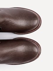 Linzi Brown Wide Fit Pulse Wedged Heel Ankle Boots - Image 6 of 7