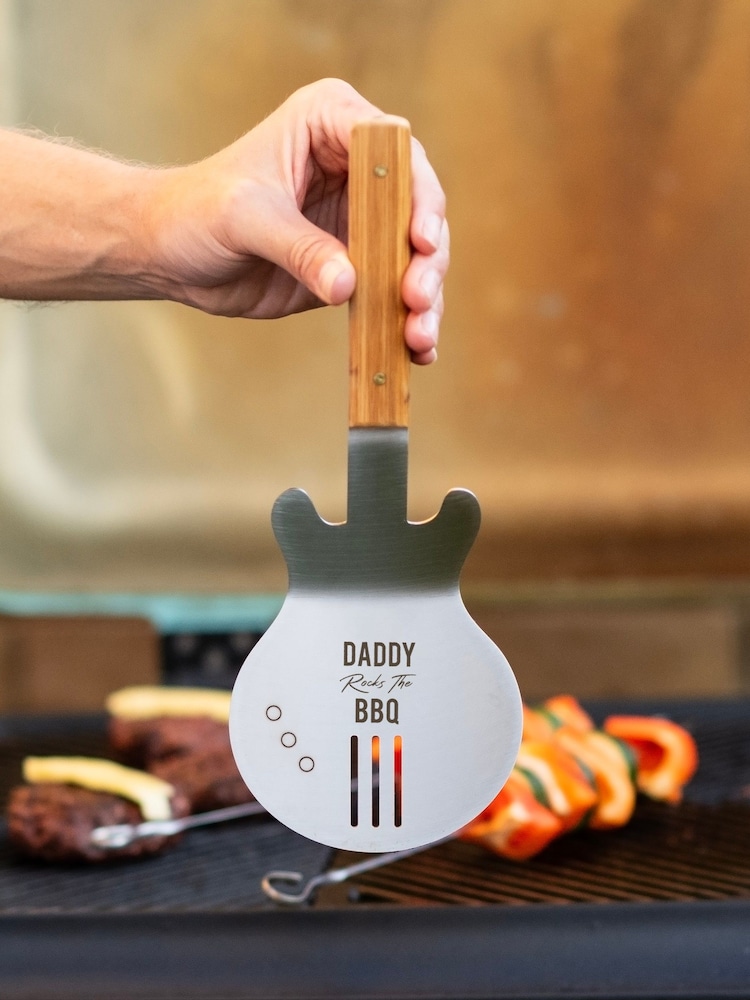 Oakdene Silver Personalised Guitar BBQ Flipper - Image 1 of 3