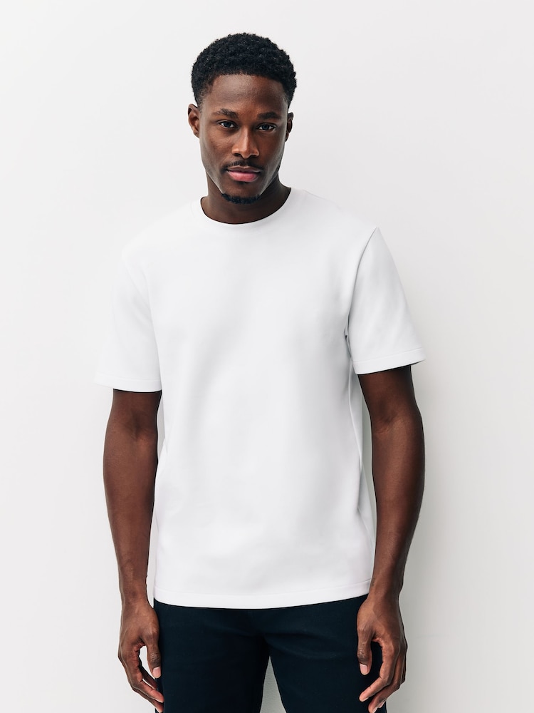 White Regular Fit Smart Soft Touch Heavyweight T-Shirt - Image 1 of 7 White Regular Fit Smart Soft Touch Heavyweight T-Shirt - Image 1 of 7