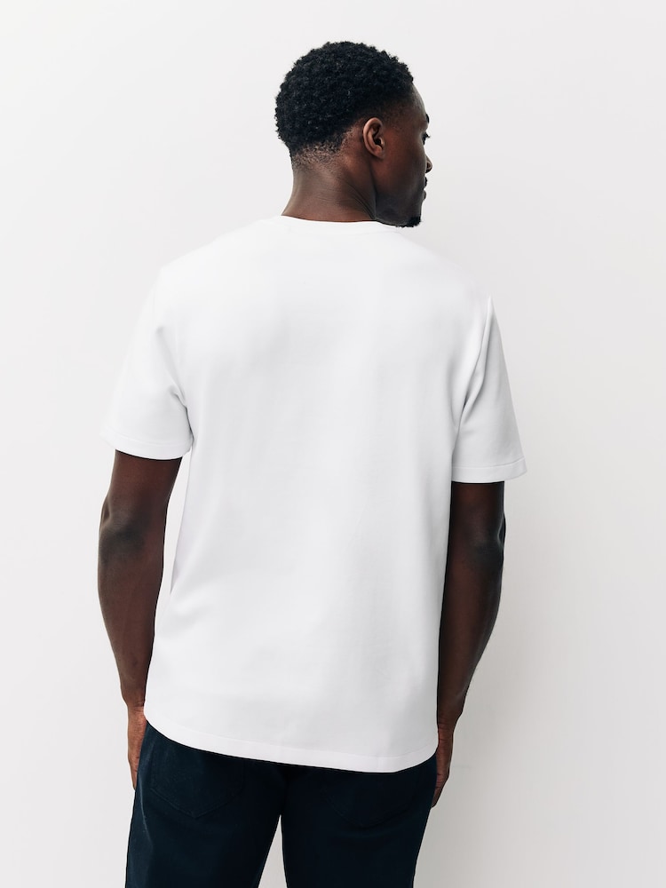 White Regular Fit Smart Soft Touch Heavyweight T-Shirt - Image 2 of 7 White Regular Fit Smart Soft Touch Heavyweight T-Shirt - Image 2 of 7