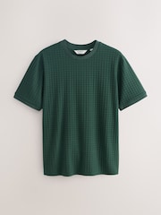 أخضر زيتوني - مفرد - تيشِرت بملمس بارز وكُم قصير من N.Premium - صورة 5 من 7