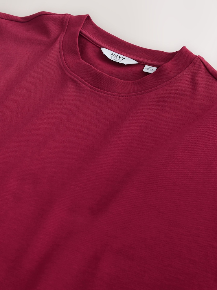 Red Relaxed Fit Heavyweight T-Shirt - Image 7 of 7