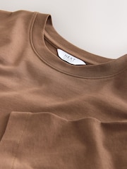 Brown Chocolate Relaxed Fit Heavyweight T-Shirt - Image 7 of 7