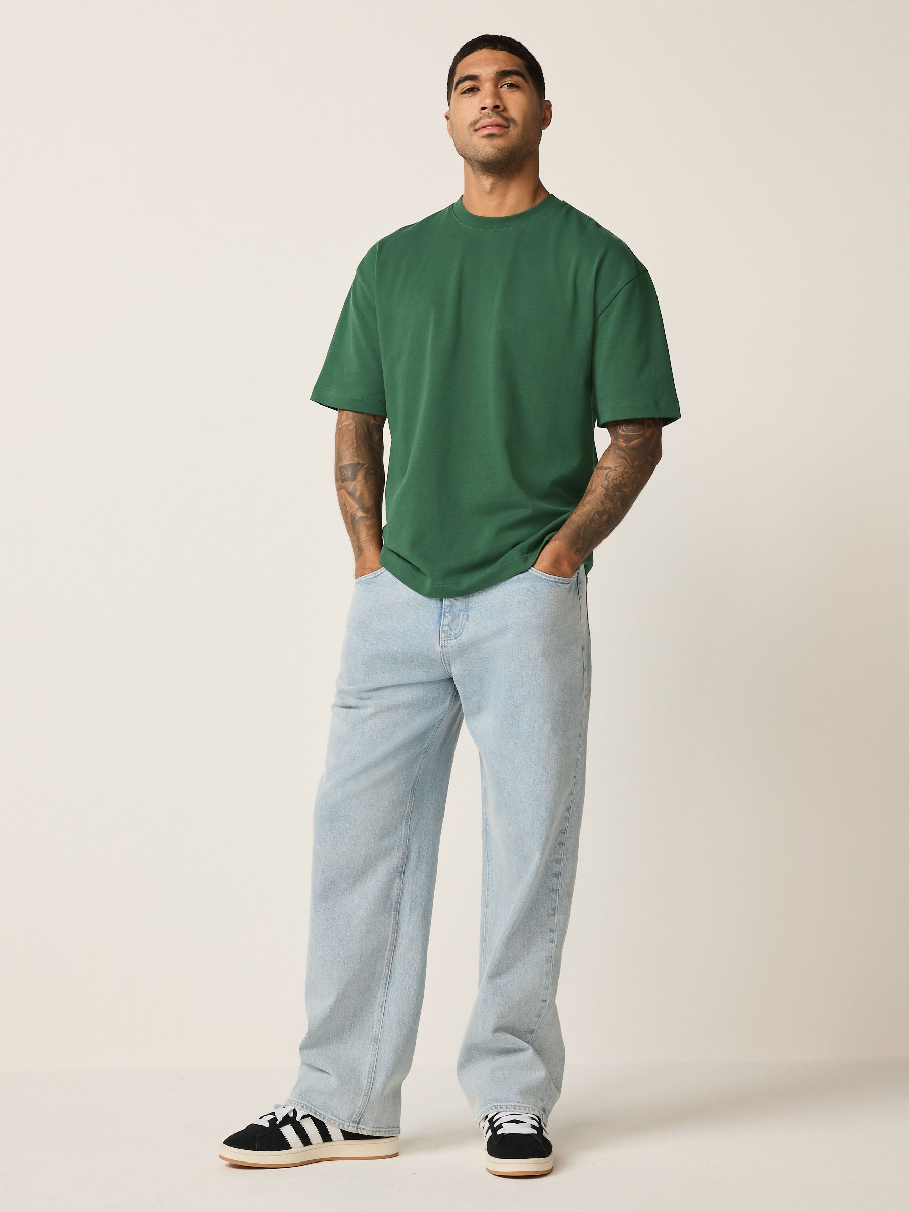 Buy Green Forest Relaxed Fit Heavyweight T-Shirt from Next USA