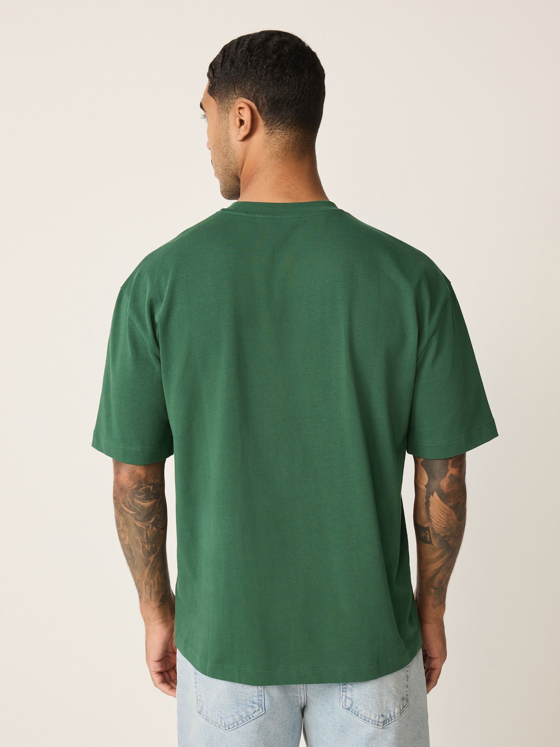 Buy Green Forest Relaxed Fit Heavyweight T-Shirt from Next USA