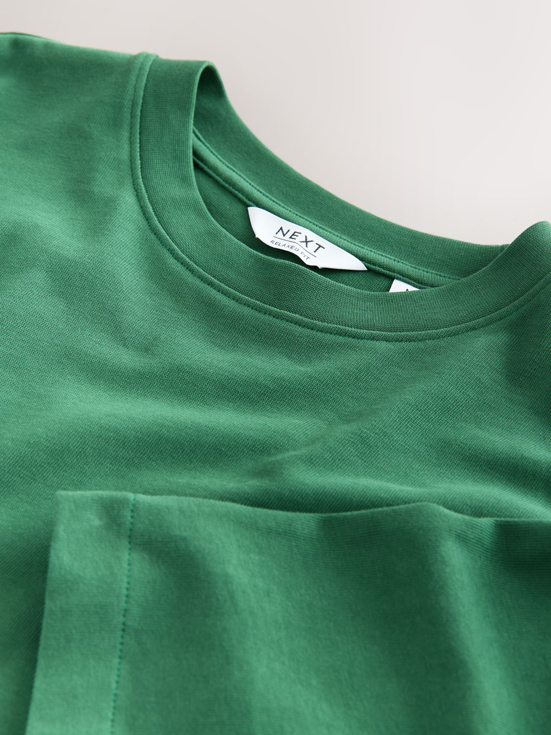 Buy Green Forest Relaxed Fit Heavyweight T-Shirt from Next USA