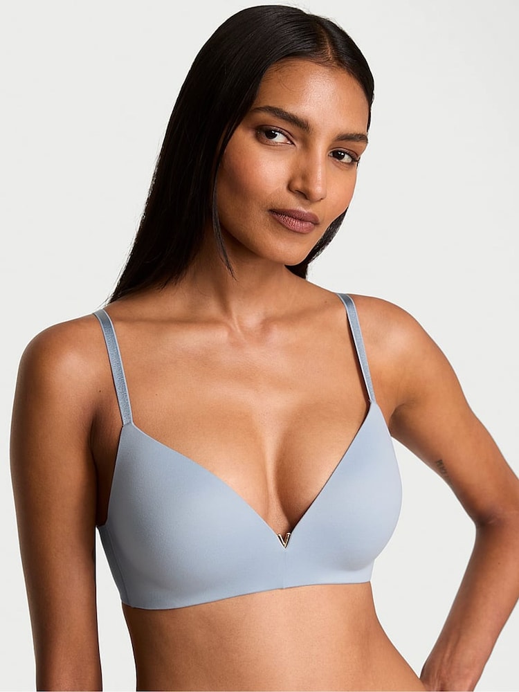 Victoria's Secret Blue Grey Non Wired Push Up Bra - Image 1 of 3 Victoria's Secret Blue Grey Non Wired Push Up Bra - Image 1 of 3