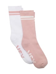 Victoria's Secret White & Bare All Pink 2 Pack Crew Socks - Image 1 of 2