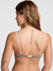Victoria's Secret PINK Praline Nude Super Push Up Cotton Heather Lace Trim Bra - Image 2 of 2