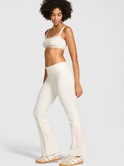 Victoria's Secret PINK Winter White Foldover Flares Leggings - Image 1 of 3