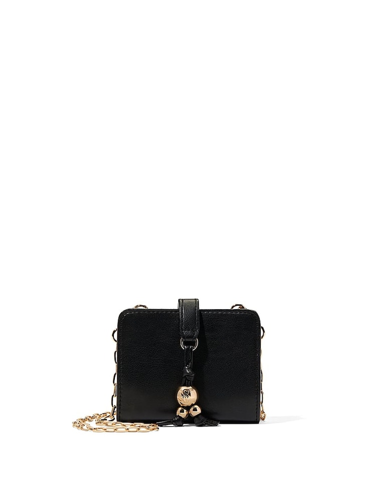 Victoria's Secret Black Nappa Convertible Chain Wallet - Image 1 of 1